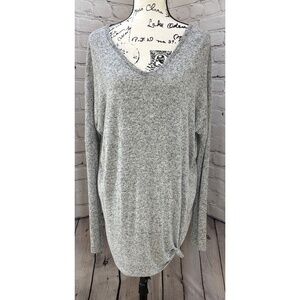 Antistar Women’s Gray Heathered Long Sleeve Sweater Dress (Size L)